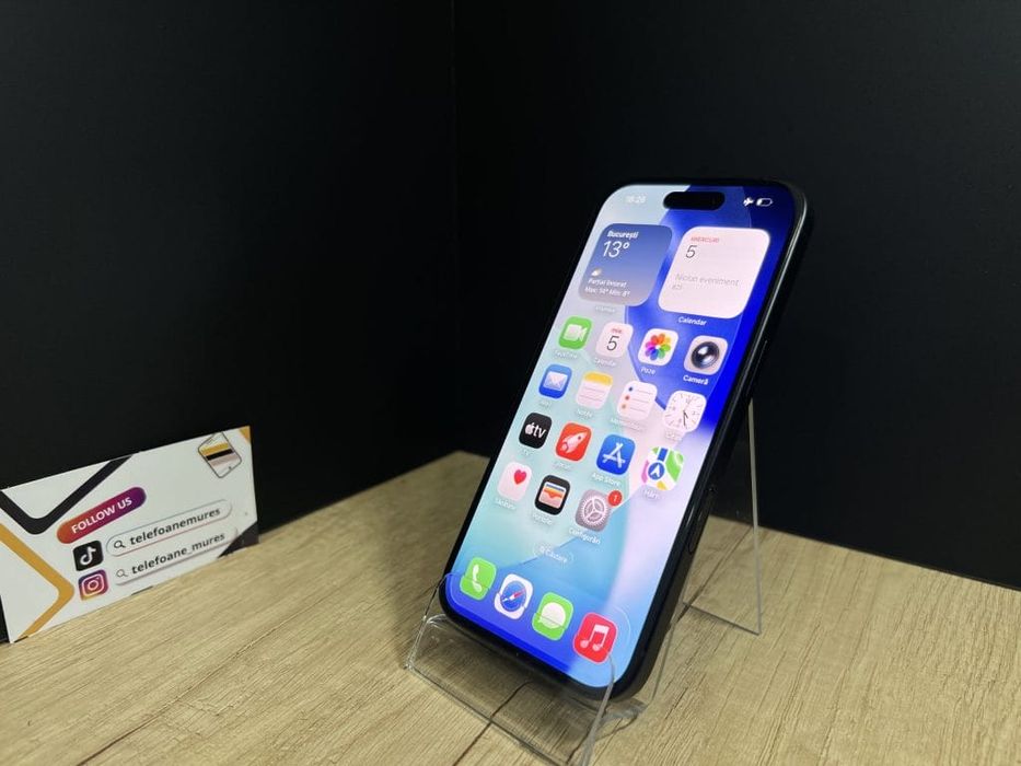 Iphone 16 128Gb Black Second-Hand Foarte Bun 3 ani garanție, Telefoane