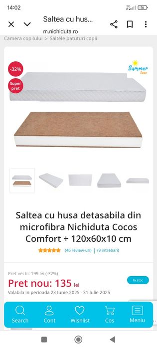 Vand pătuț in stare buna