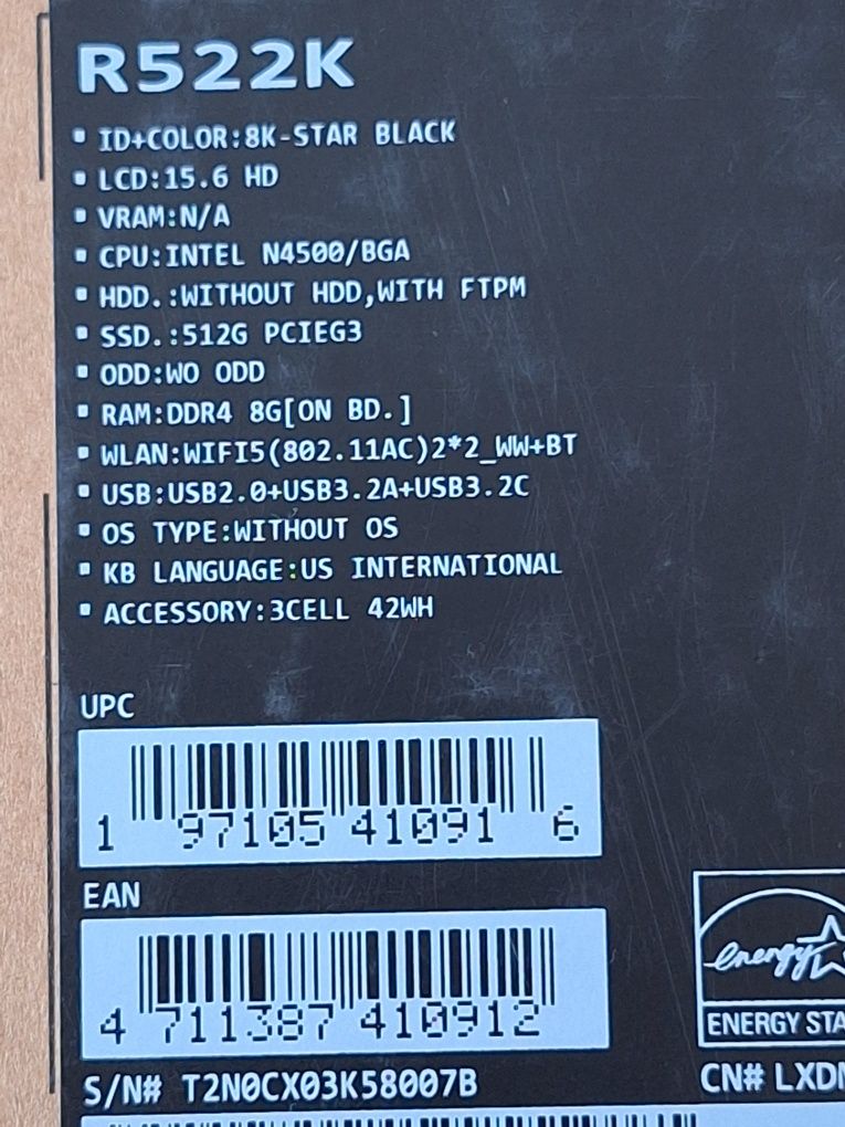 Asus 4500 nootbok