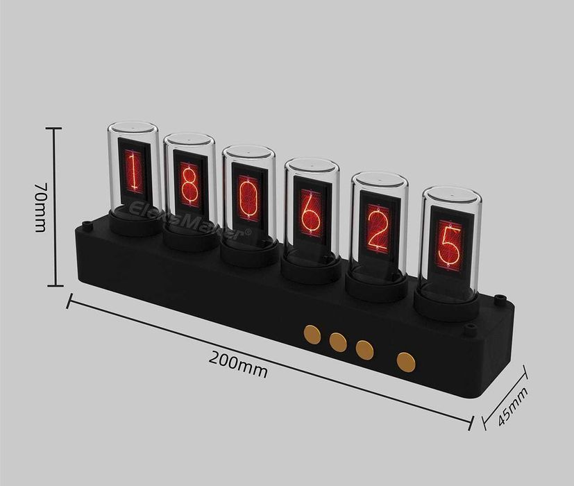 Ceas EleksMaker cu 6 ecrane LCD, display customizabil - cadou elegant