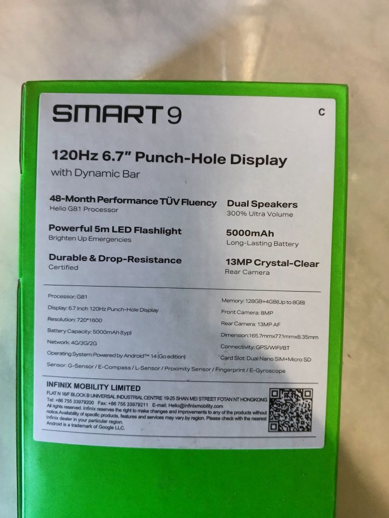 Infinix smart 9 128+8