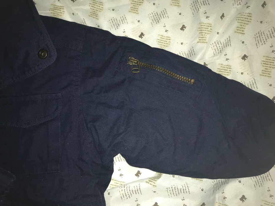 Куртка тёплая темно синяя на мальчика 5-6 лет