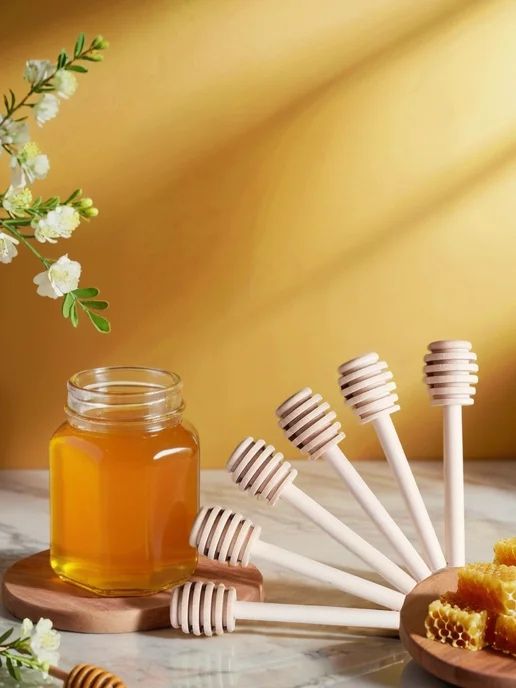 Деревянная ложка для мёда(Ёгоч кошик асал учун)