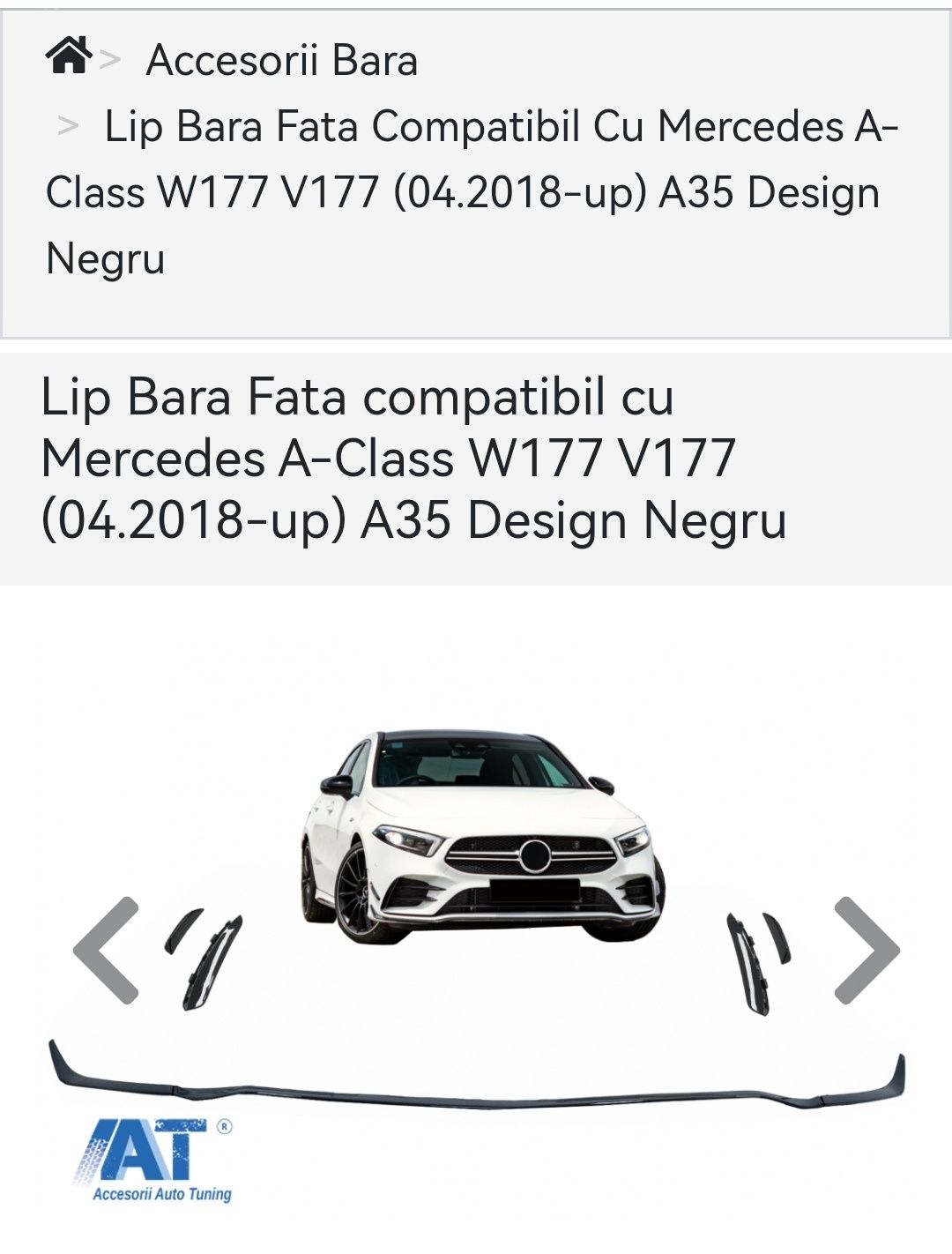 Lip bara fata Mercedes Benz A-Class W177