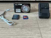 Camera aparat foto video digital Nikon Coolpix S210+card si incarcator