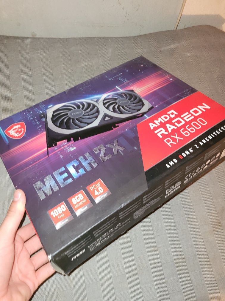 Видеокарта АMD RX 6600 8GB MSI Mech - пълен комплект