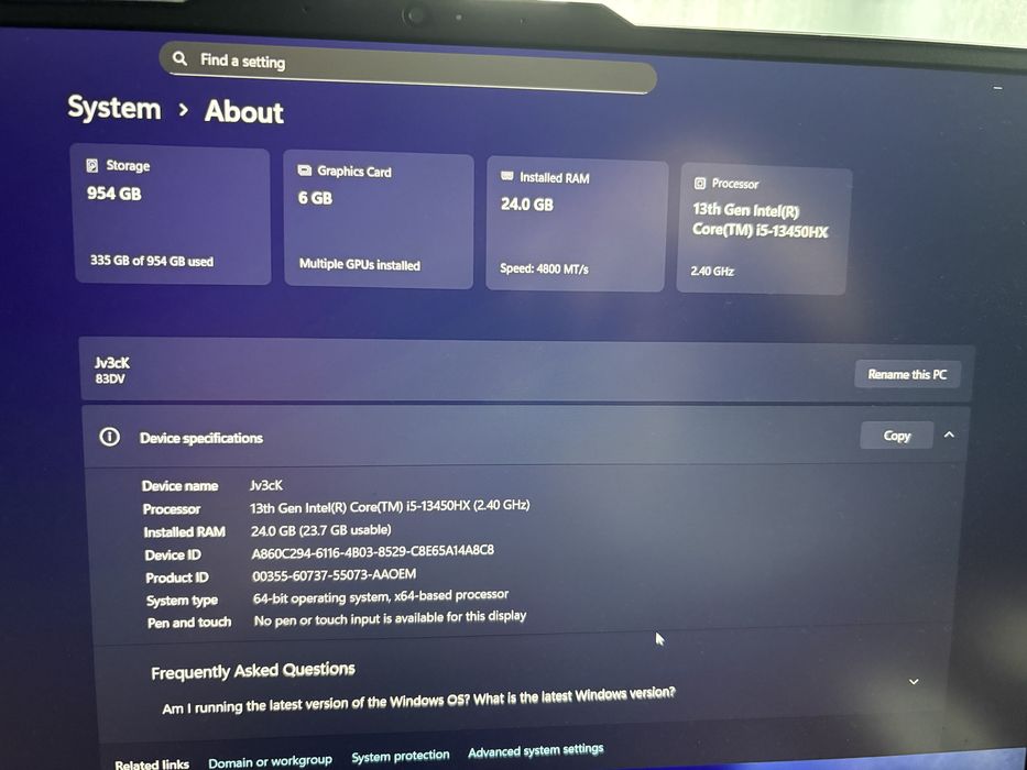 Laptop Lenovo LOQ gaming