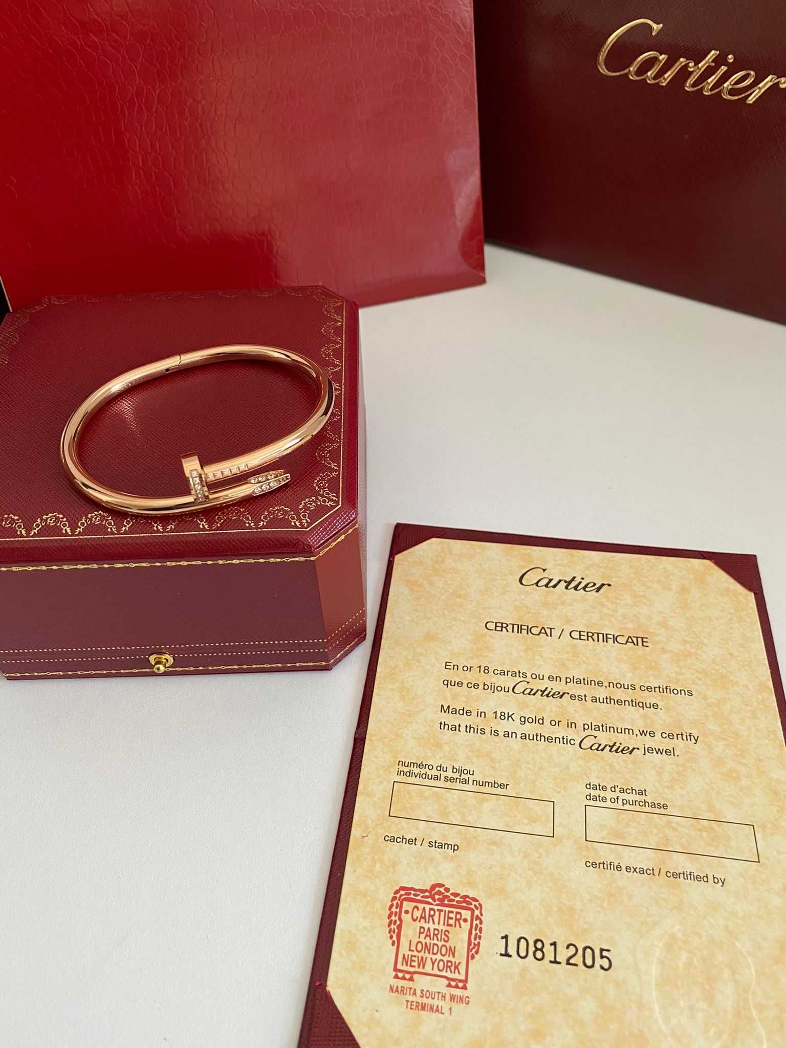 Brățară Cartier Cui 22 Aur Roz 18K cu diamante
