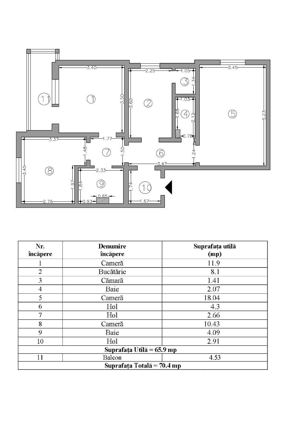 Apartament luminos cu 3 camere, 2 băi de vânzare - Reghin, str. Rodnei