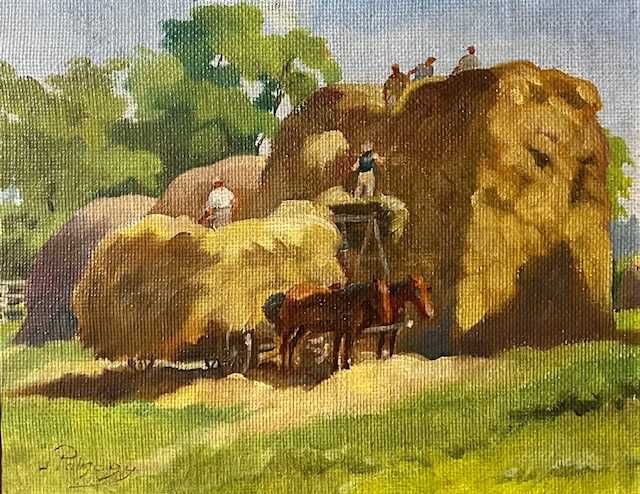 Tablou VECHI, ulei/pz/carton, sem Palnagy Zsigmond (1896-1959) 65x55cm