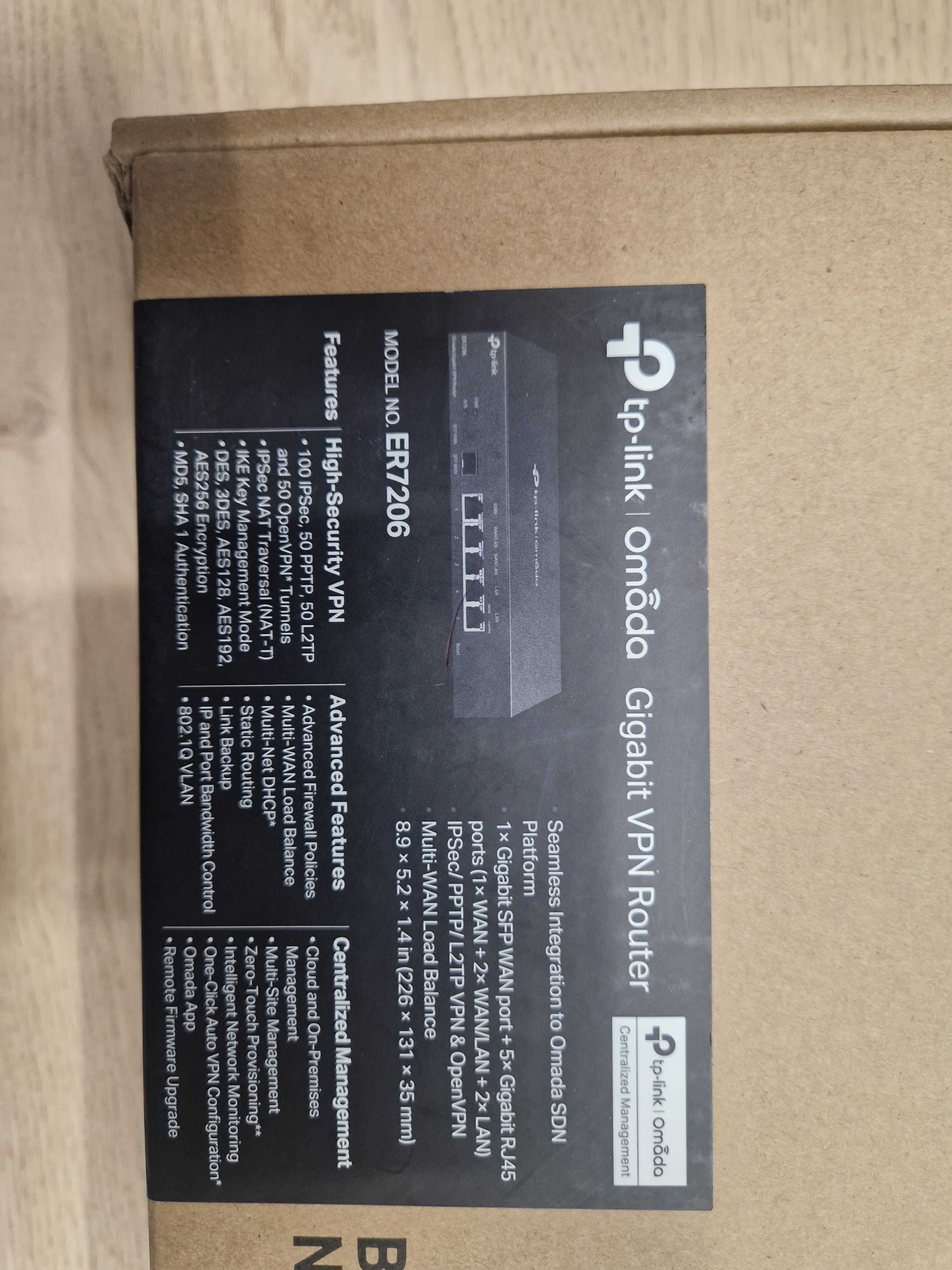 TP-Link TL-ER7206 кабелен рутер Гигабитов етернет Черен