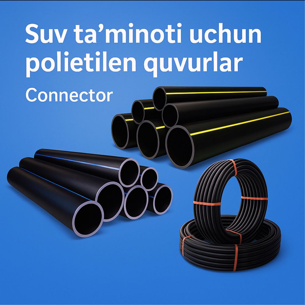 trubaГофрa politilin труба   110 dan600 gacha ПВХ ПНД трубы, фи ЗАВОД