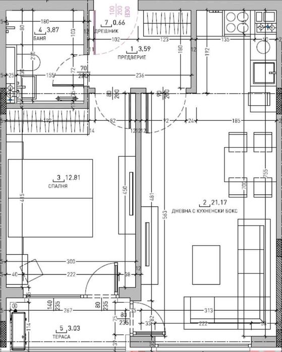 Продава се Двустаен апартамент в София, Хиподрума - 56 кв.м за 1608 €/кв.м - Снимка #3