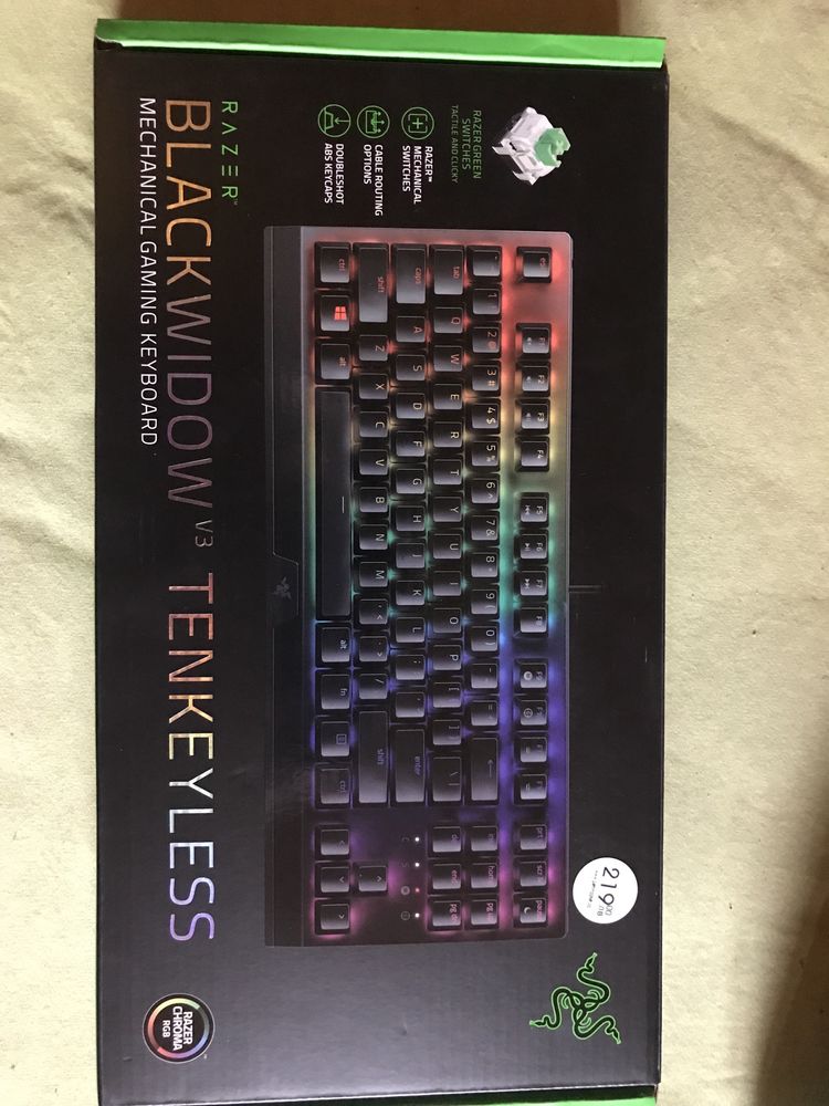 (ТОП ЦЕНА) Razer Blackwidow Tenkeyless Green switches