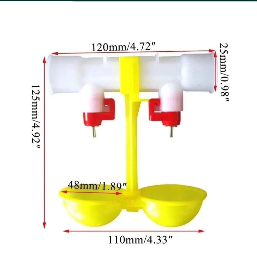 Ниппельная поилка двойные бройлер кур несушка цыплят