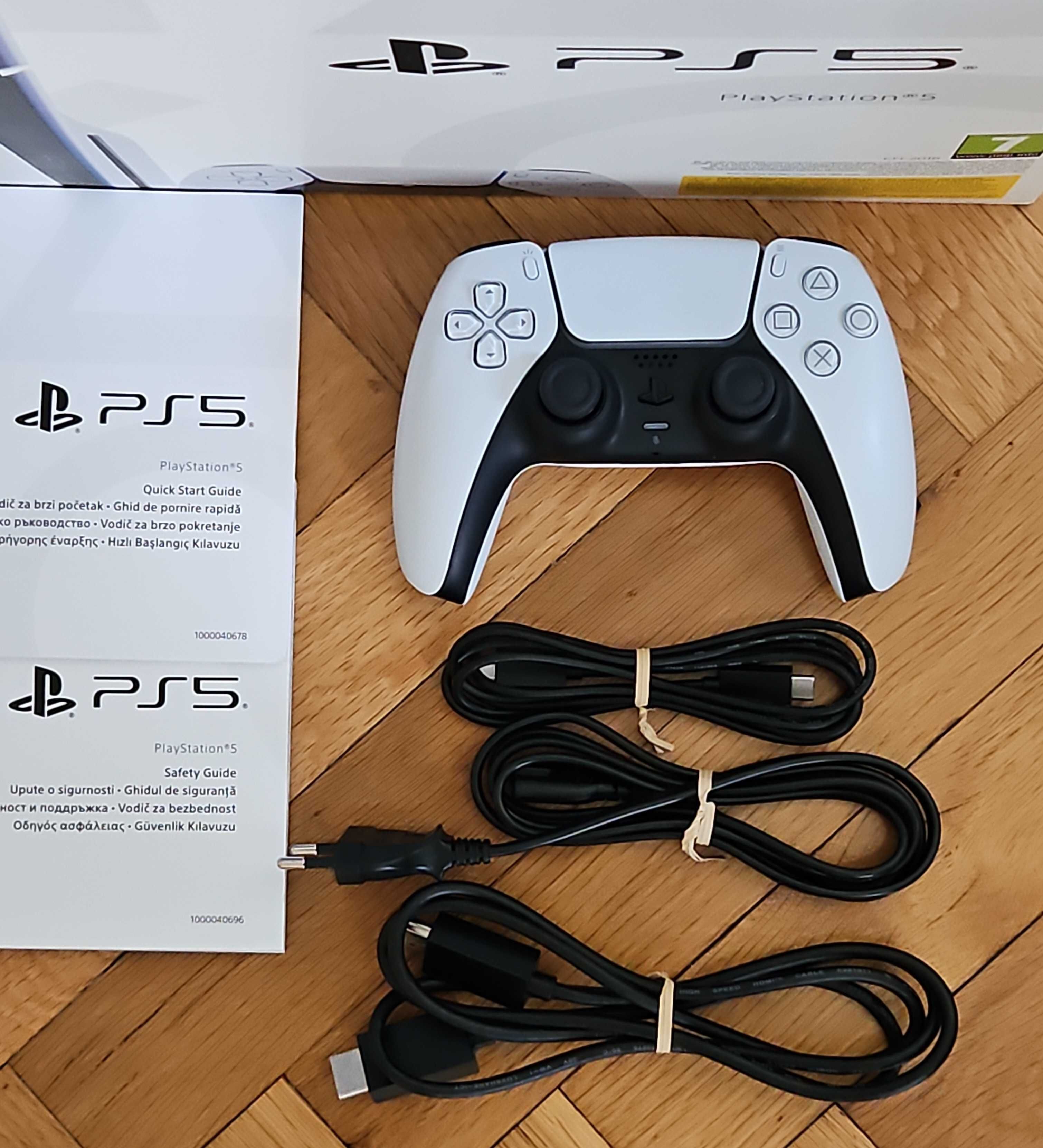 Playstation 5 SLIM Плейстейшън слим конзола PS5 с диск и джойстик PS