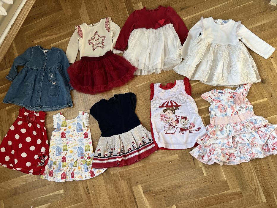 Рокли, размер 80/86, за момиченце на 12-18 месеца