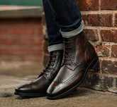 Ghete ankle brogue premium Dune London 44 piele naturala moale