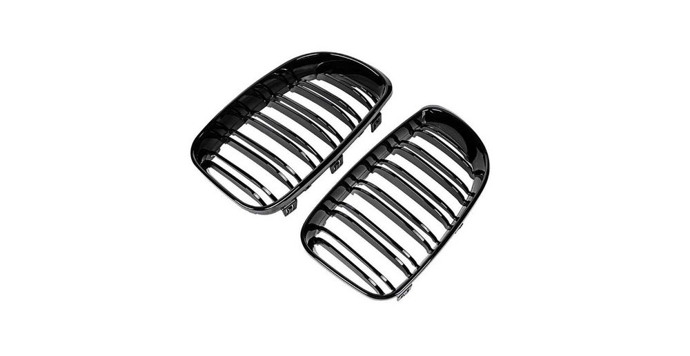 Set 2 grile duble, negru lucios, M Design pentru BMW E81 E87 Facelift