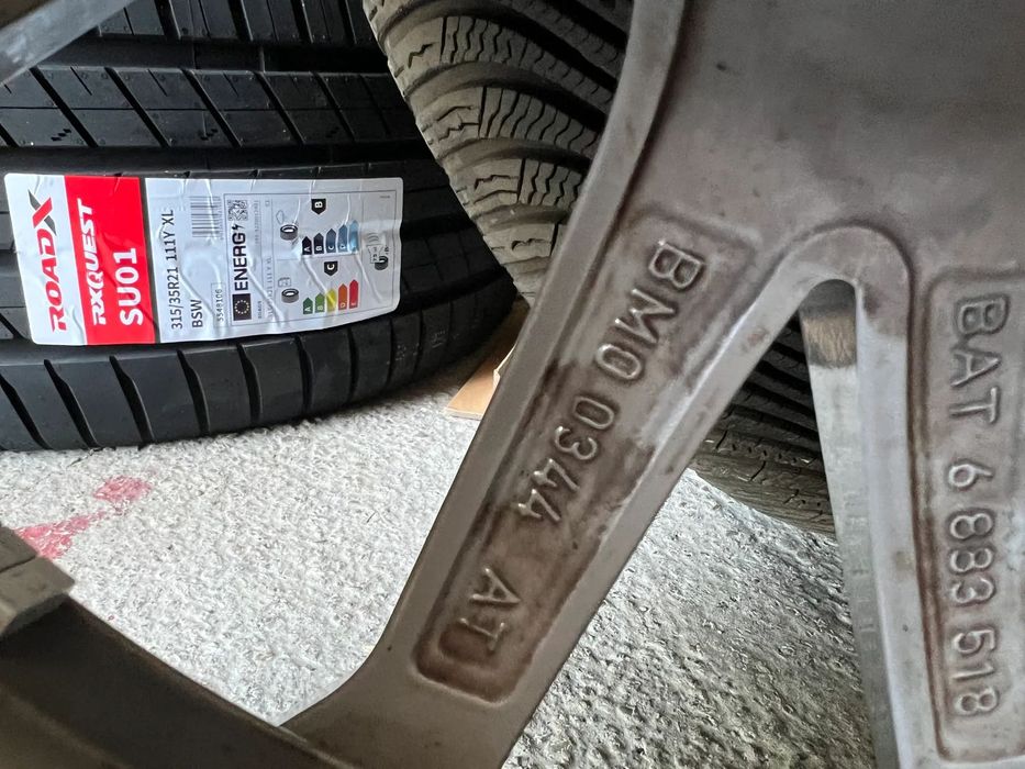 Jante Roti Orginale BMW cu anvelope iarna BMW G30 G31 anvelope MIchelin 225-55-17 senzori presiune BMW seria5