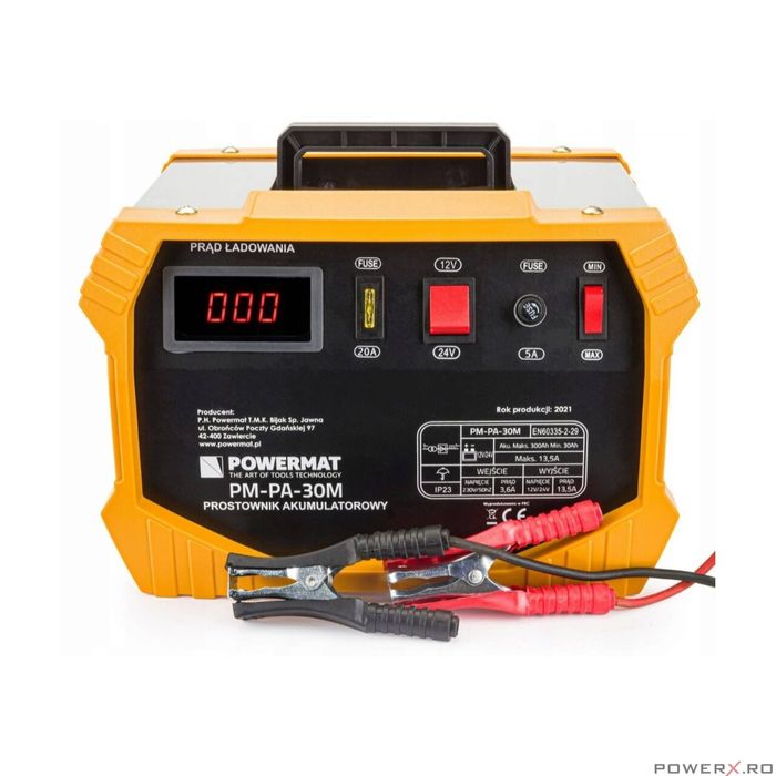 Redresor auto, 30A 12/24V pentru baterie 92-250 Ah, Powermat