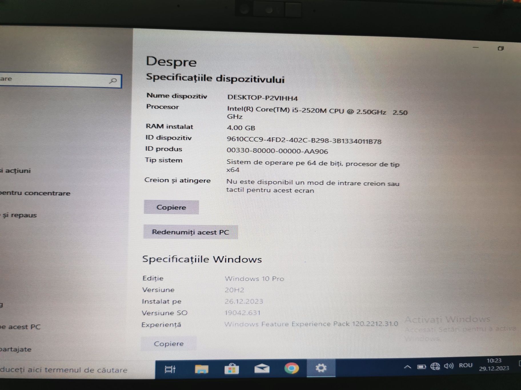 Laptop HP ELITEBOOK 8460P Procesor I5 2540M RAM 4 GB HDD 360 GB