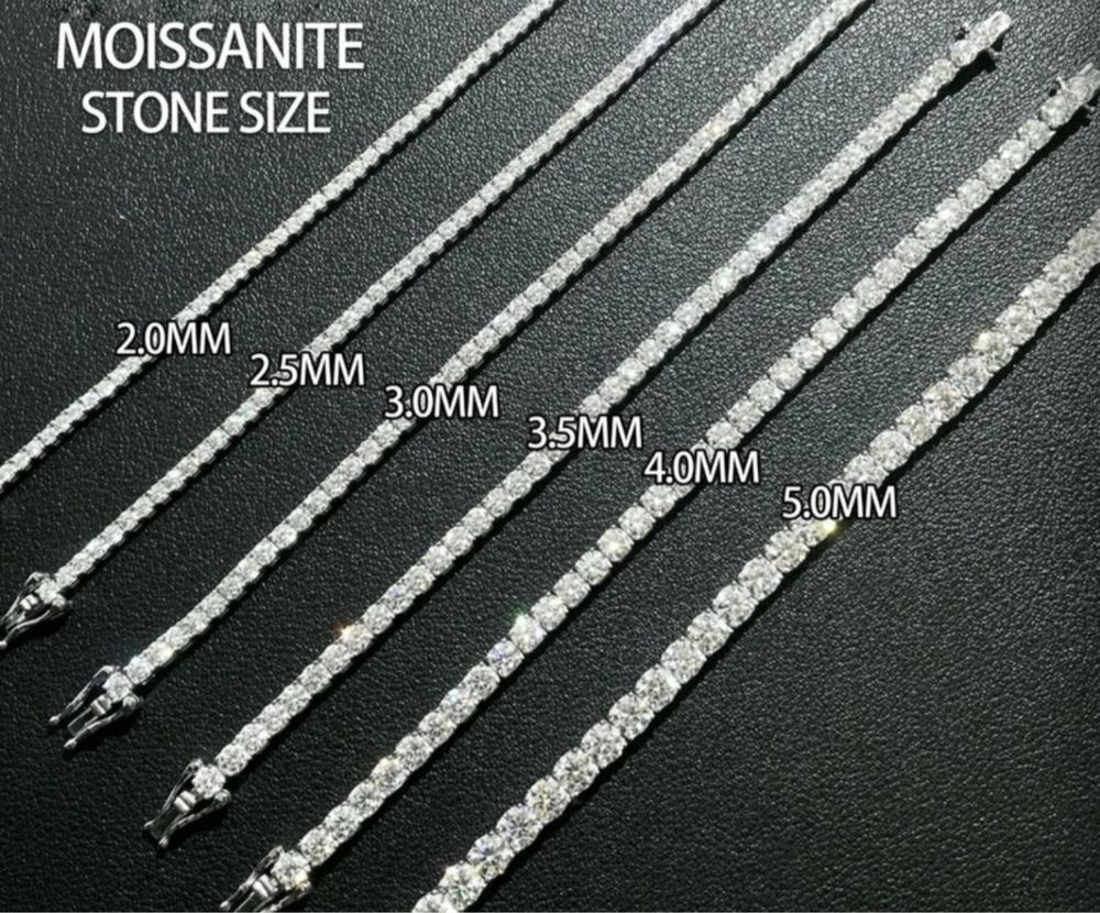 Bratara tennis cu moissanite