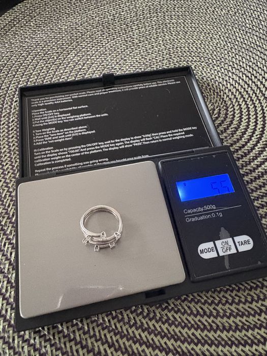 Inel aur alb 18 k cu diamante briliante