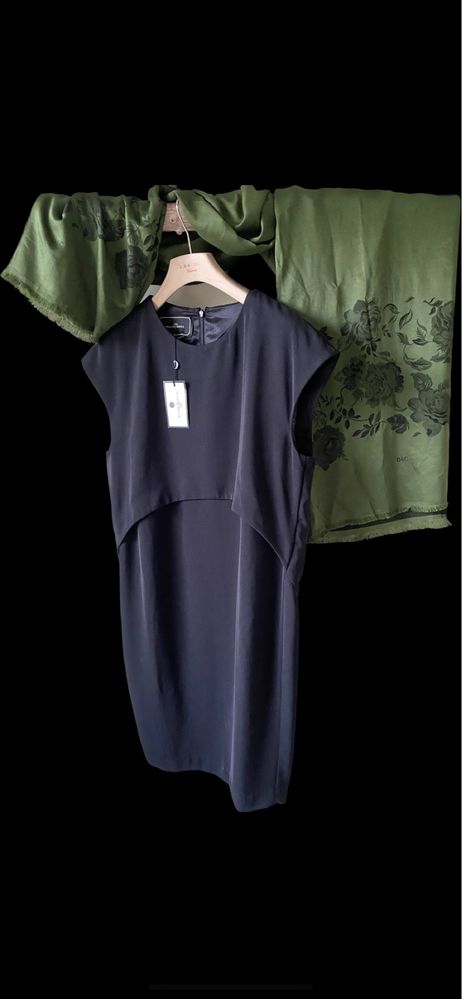 Michael Kors малка елегантна чанта, елегантен шал и нова рокля Birger