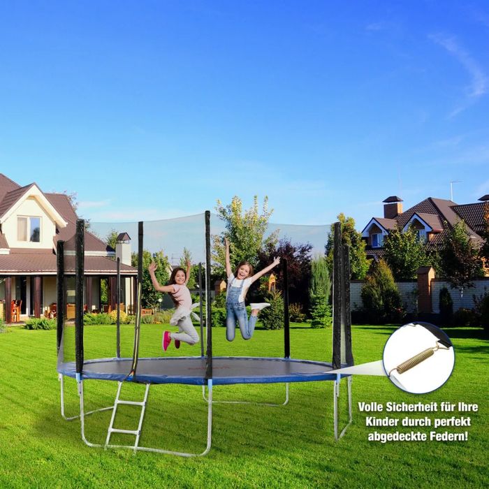 Предпазно покривало за батут 396-400см Arebos, синьо