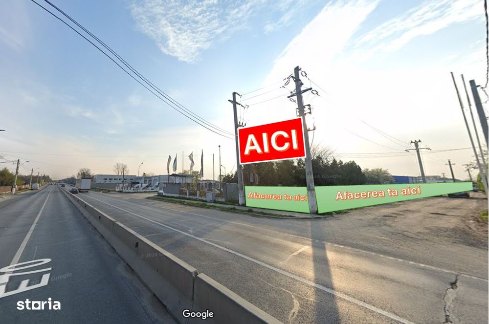 Teren de inchiriat 1200 mp, intravilan, Sos Alexandriei, Bragadiru, If