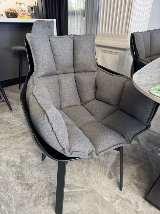 Столове за маса 5 бр+2 бр кресла с табуретки