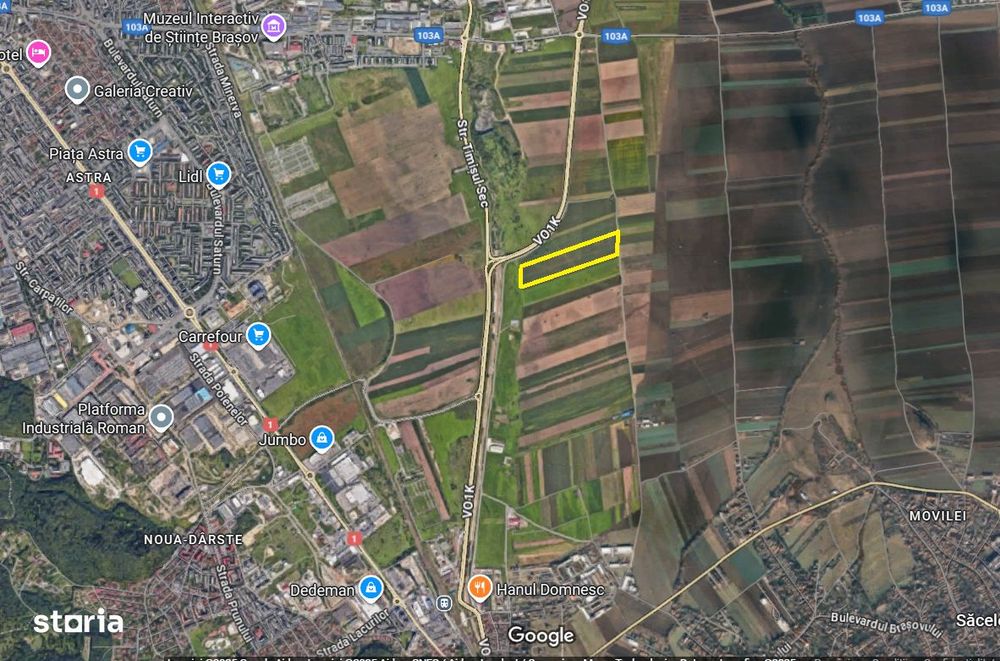 Teren Sacele pretabil investitie 5 euro/mp