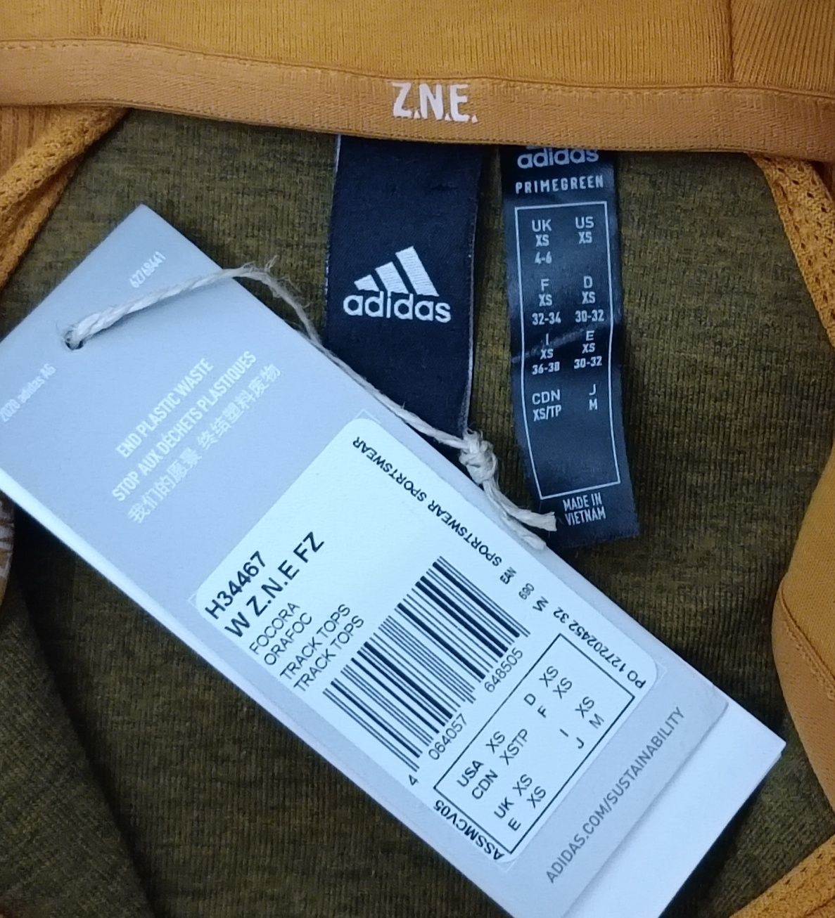 Adidas Z.N.E Hoodie оригинално горнище XS, S Адидас спорт суичър