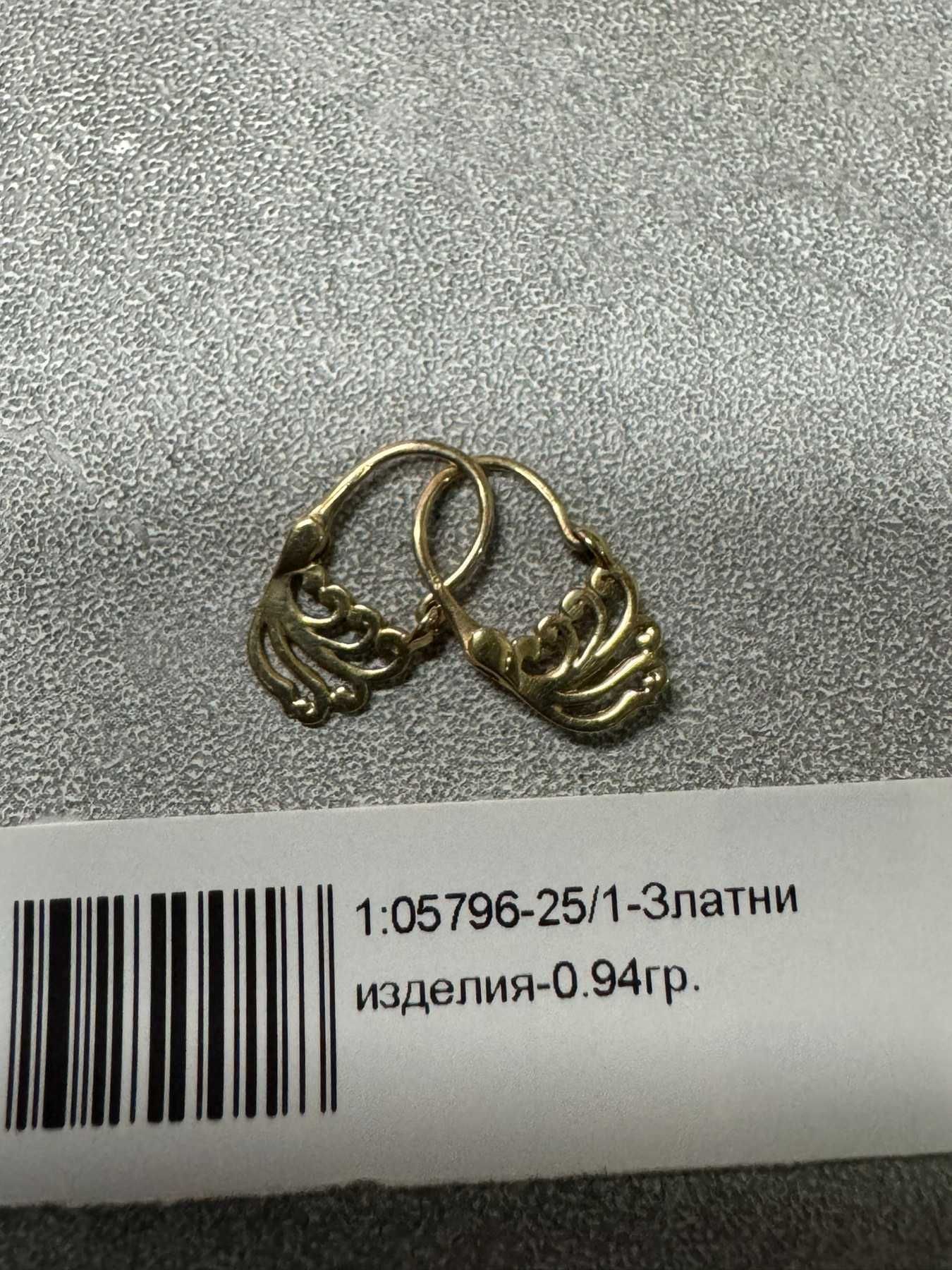 Златни детски обеци-0.94гр 14 карата