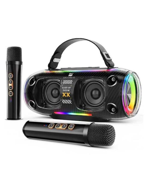 Boxa portabila bluetooth de karaoke cu 2 difuzoare