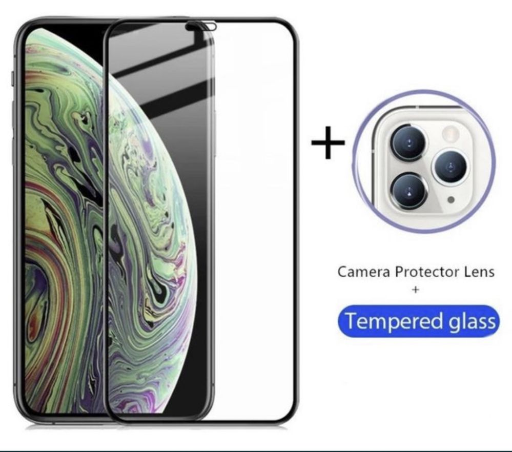 Iphone 11/12/13 PRO MAX Pachet 360 Folie Camera si Folie Sticla Neagra