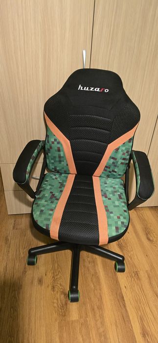 Детски геймърски стол HUZARO RANGER 1.0 PIXEL MESH - Черен/Зелен