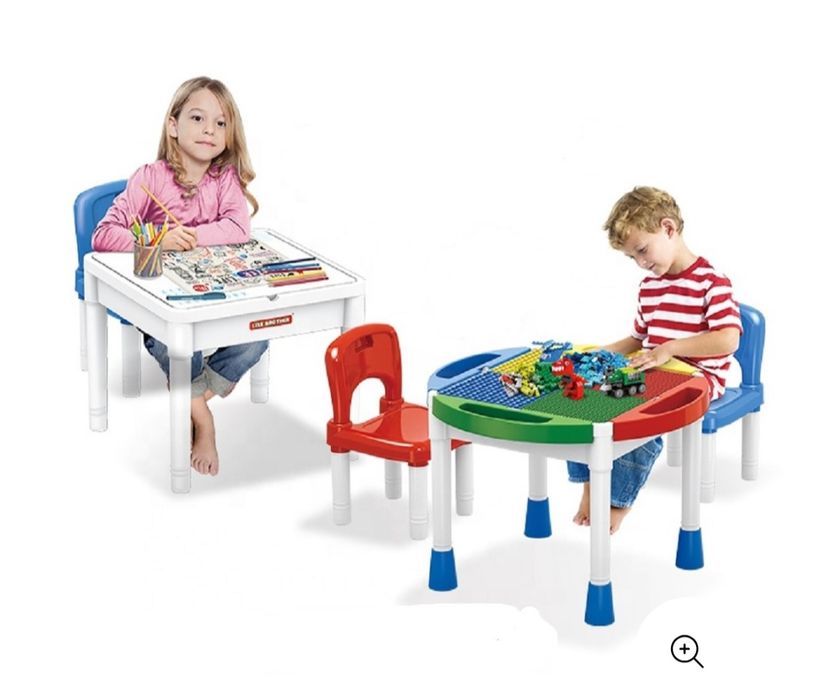 Masuta copii Lego clasic sau Duplo + 4 scaune Mammut Ikea