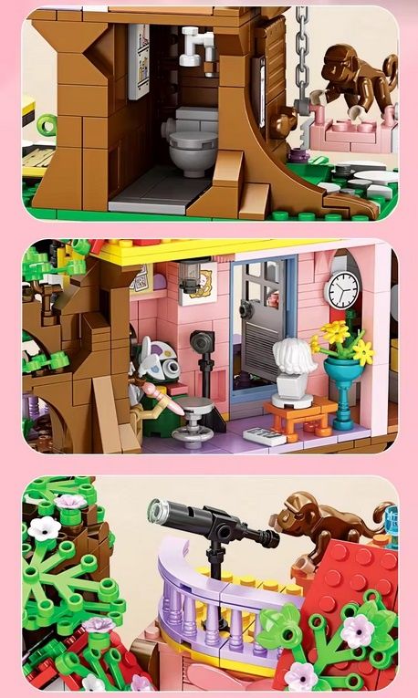 Lego «Casuta din copac», cu maimuta CITA si motanul TOM