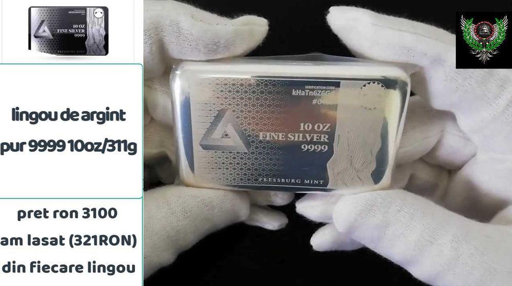 Lingou Lingouri De Argint : Pyramid 9999 | High Quality | 10oz/311g