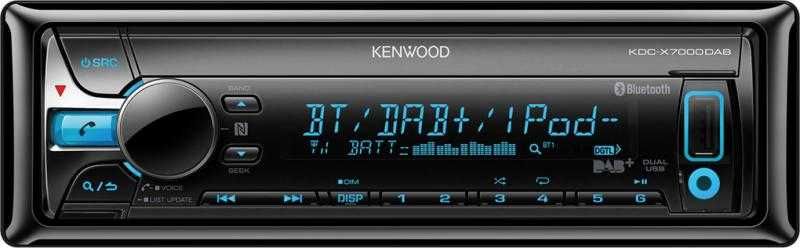 Vand  Kenwood KDC-X7000DAB RGB reglabil 2-USB-CD-FM-AUX-BLUETOOTH.