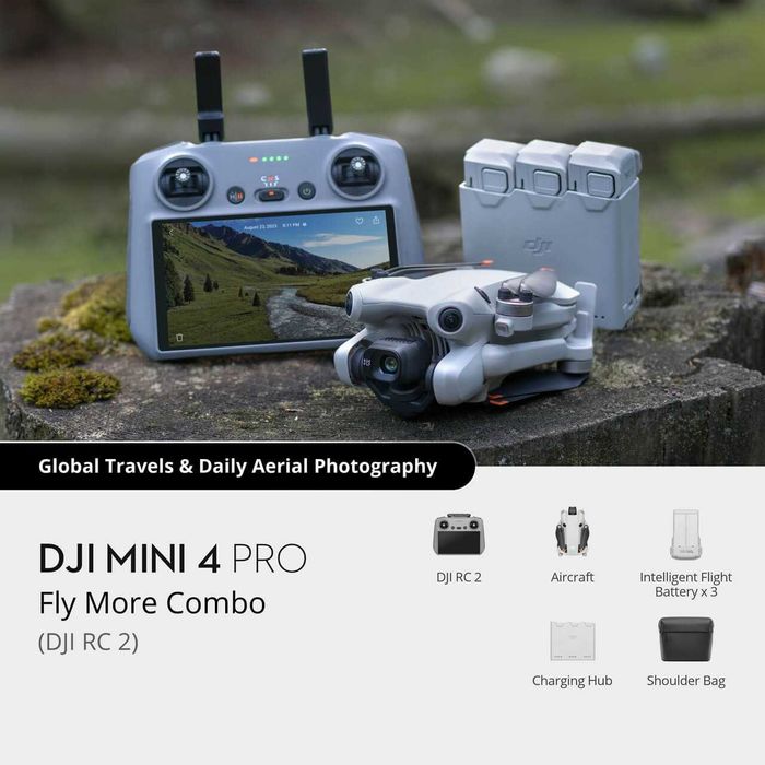 DJI Mini 4 Pro fly More Combo RC2 Deblocata 500m