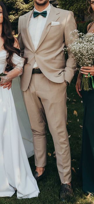 Бежов стилен Костюм Monni Milano