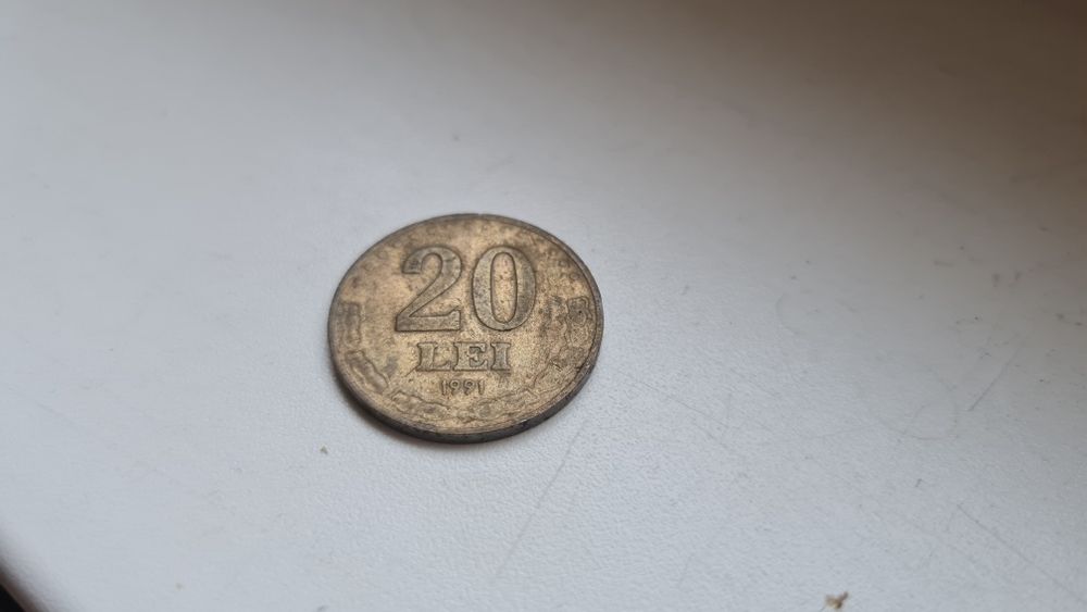 Moneda 20 LEI Stefan Cel Mare 1991