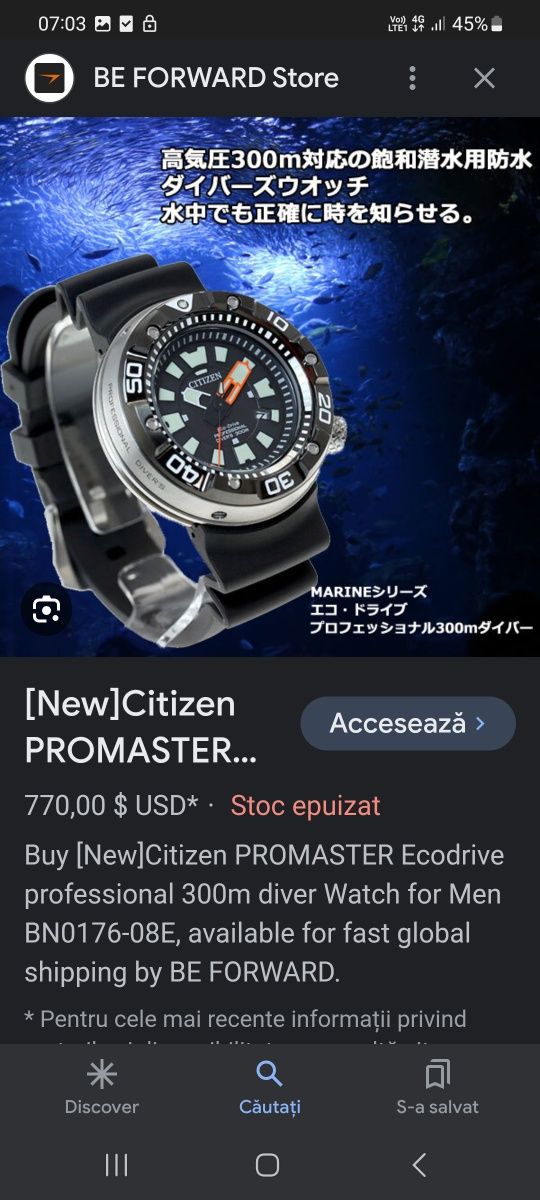 Ceas Citizen Eco Drive Promaster