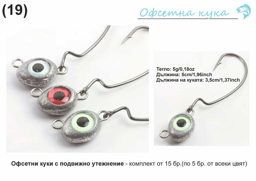 Попер, Офсетна кука, Джиг глава, Вирбел