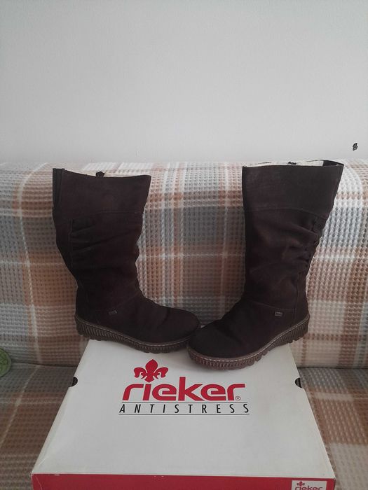 Cizme femei Rieker, maron, imblanite, nr/ 36