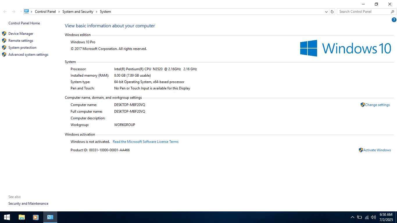 Laptop Acer Intel Celeron N3520 8gb display 15,6inch