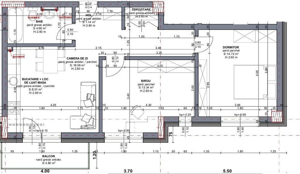 Apartament cu 3 camere in Beta Residence 60mp finisat